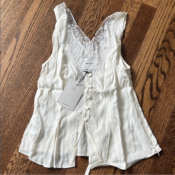NWT • Reformation Cristina top in gossamer - size 0 - Picture 6 of 7